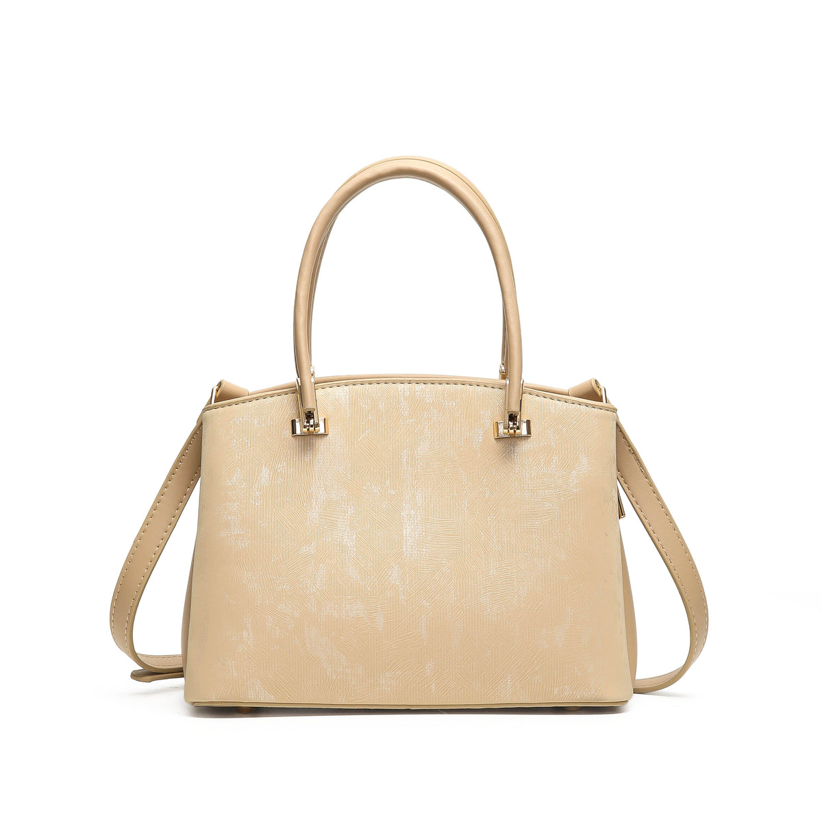 Liora tan zip closure handbag for women by Apples UAE