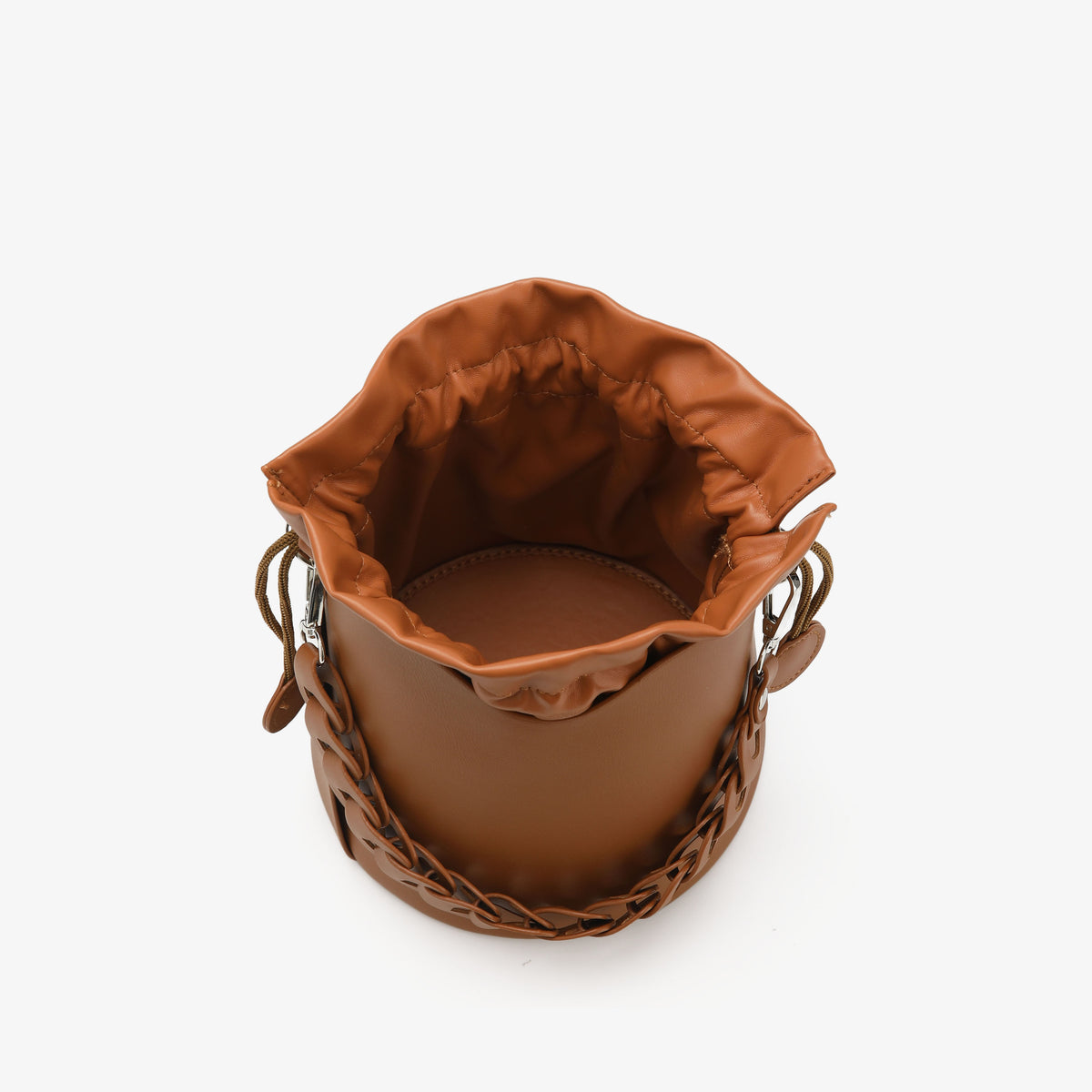 Sora Bucket gathered bucket bag by Apples UAE - angled view