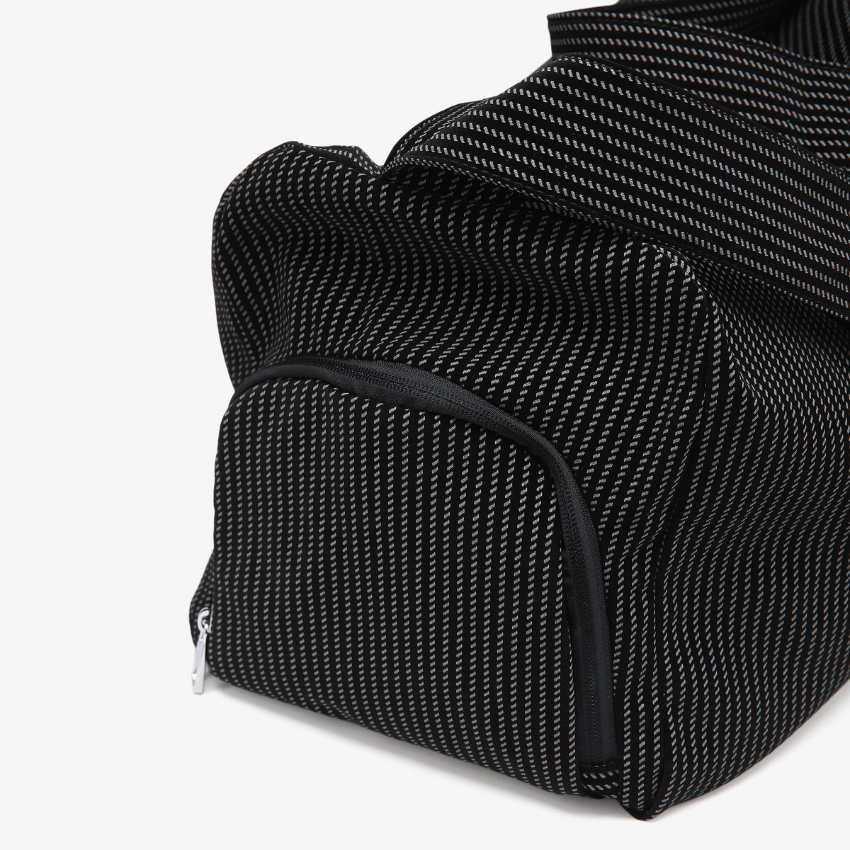 Stride Duffel black polished everyday handbag by Apples UAE - styling view