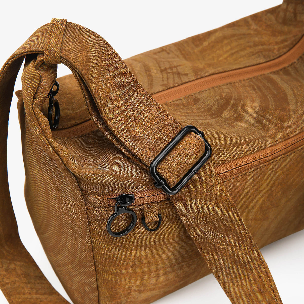 Mary Poppins brown polished handbag for women by Apples UAE - side view