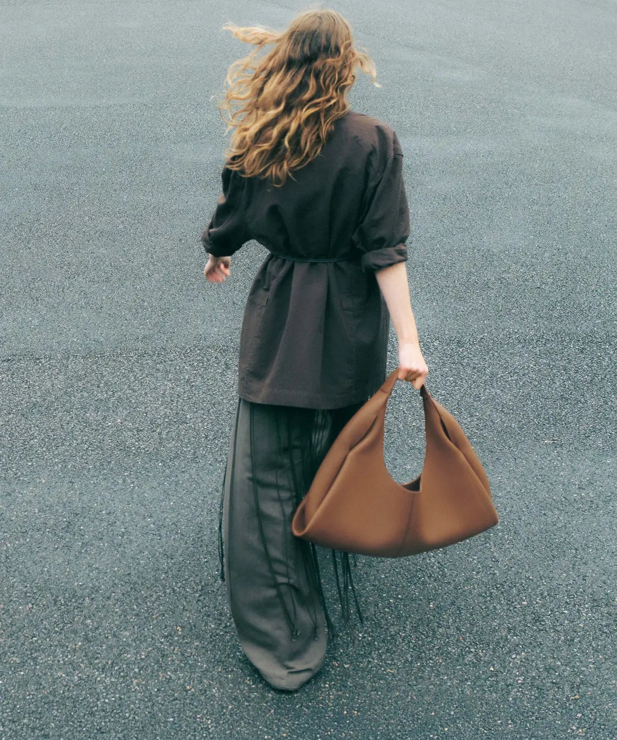 Selene dark blue structured shoulder handbag for women by Apples UAE - front view